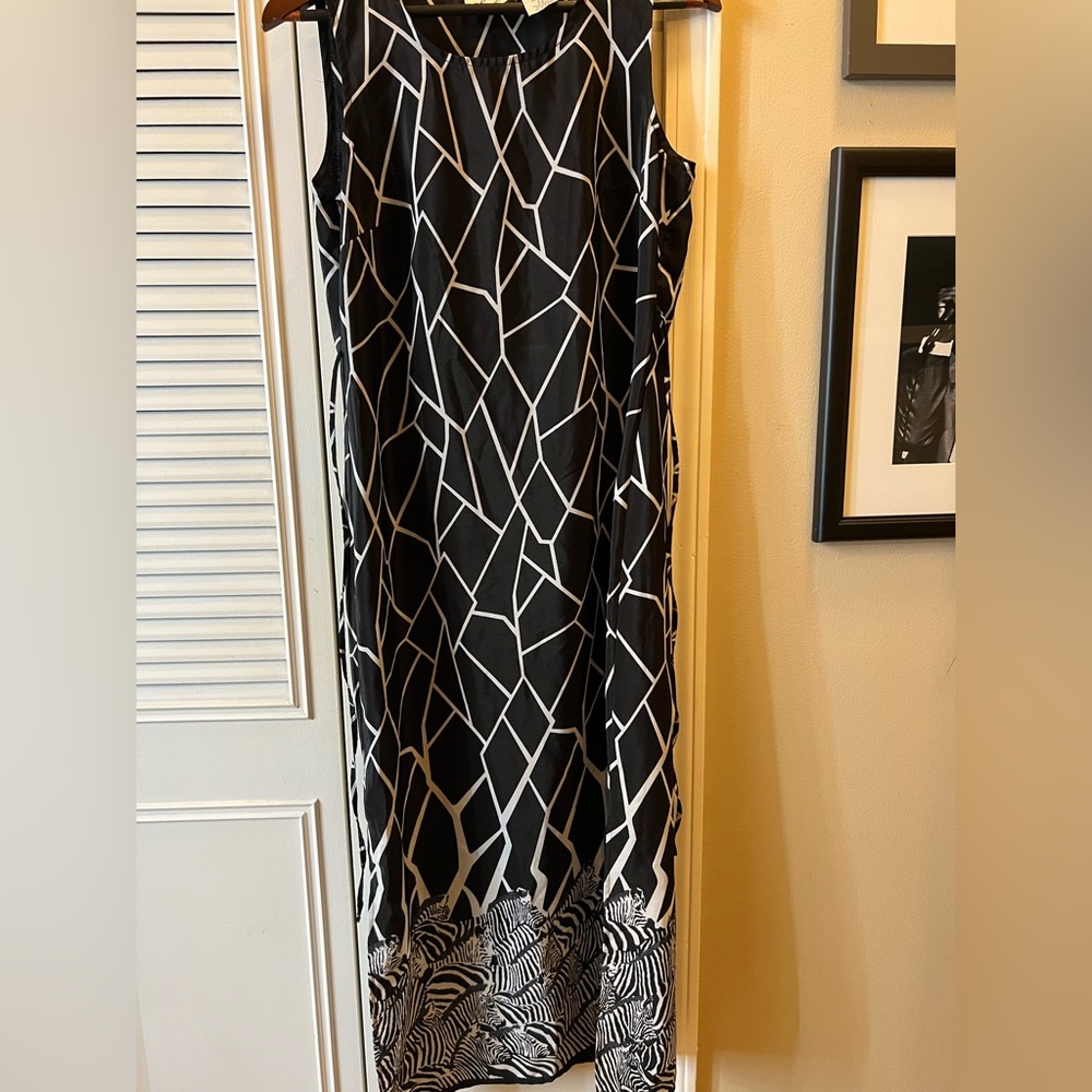 Black and white Katie Lee midi dress